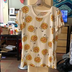 Snoopy and pizza shirt